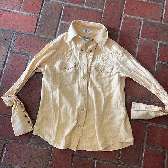 Cruel Girl Sunny Yellow Checkered Top - Picture 1 of 5